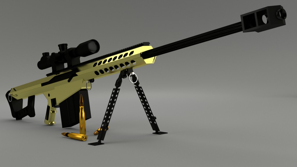 Barrett M82A3 Sniper Rifle (Gold) Cycles preview image 1